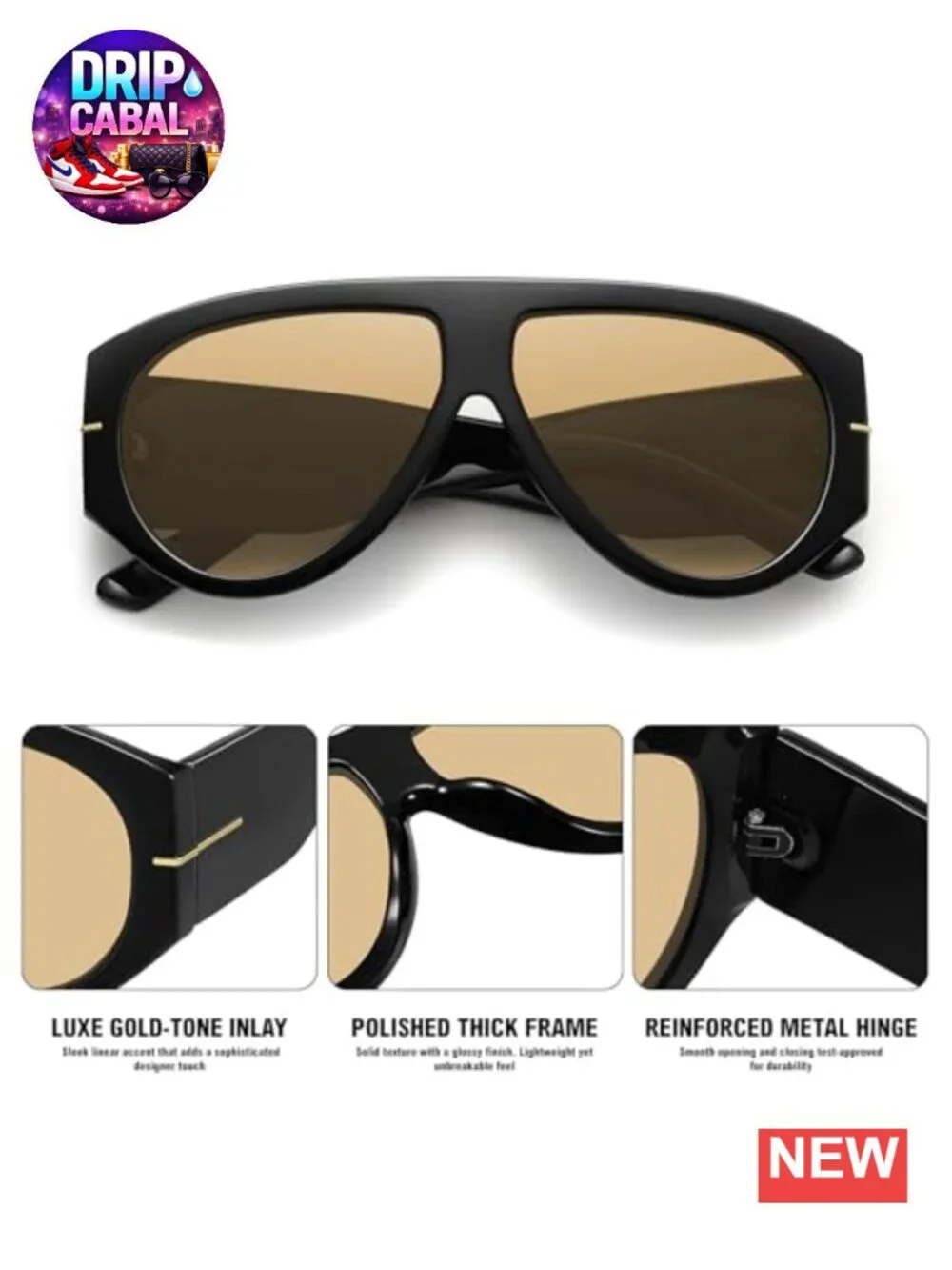 Oversized Aviator Sunglasses for Women UV400 Protection Retro Style